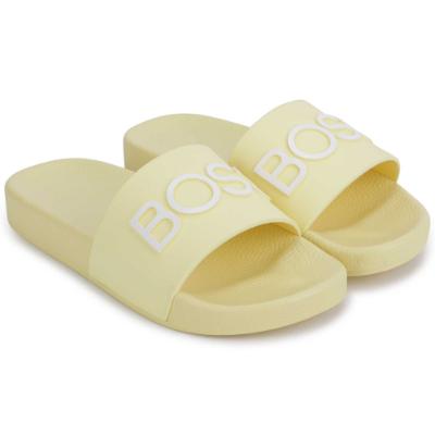 Picture of BOSS Boys Classic Logo Sliders - Yellow