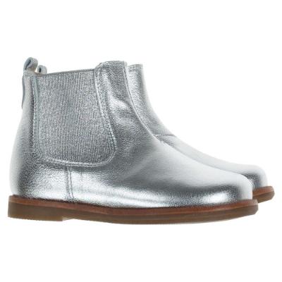 Picture of Panache Toddler Chelsea Boot With Inside Zip -  Silver Metallic Leather