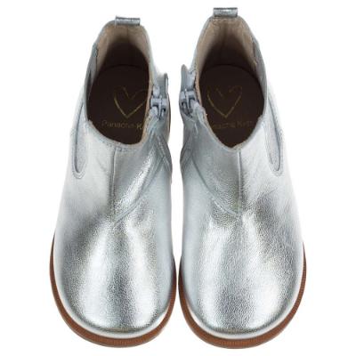 Picture of Panache Toddler Chelsea Boot With Inside Zip -  Silver Metallic Leather