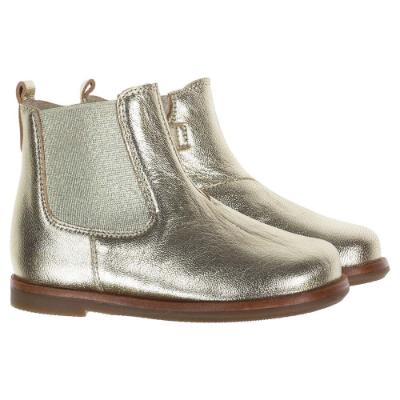 Picture of Panache Toddler Chelsea Boot With Inside Zip -  Gold Metallic Leather