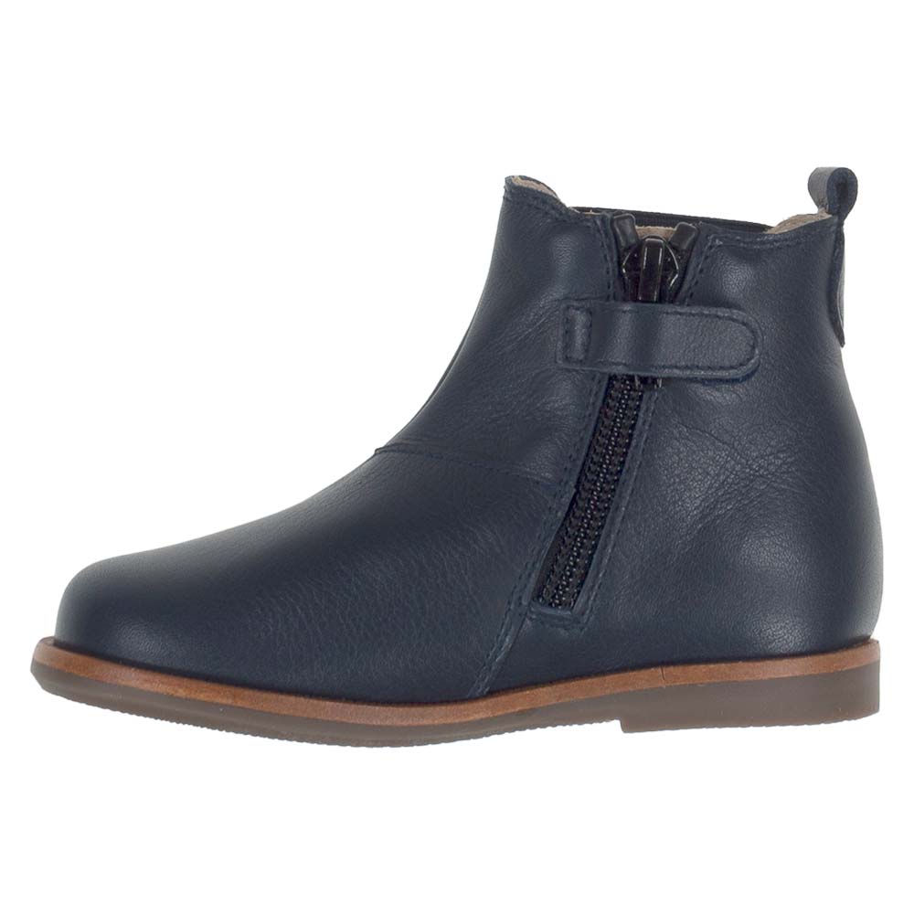 Panache Toddler Chelsea Boot With Inside Zip - Navy Blue Leather ...