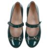 Picture of Panache Girls Snaffle Mary Jane Shoe - Dark Green Patent