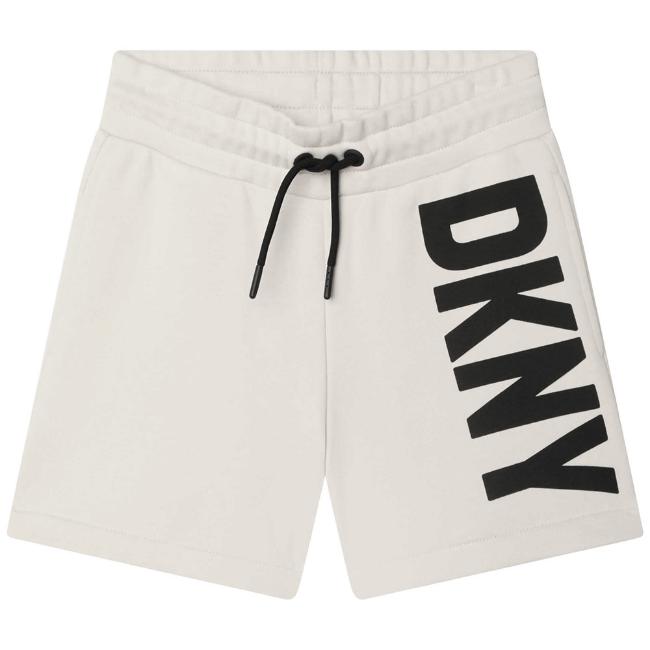 Picture of DKNY Kids Girls Jersey Logo Shorts - Beige