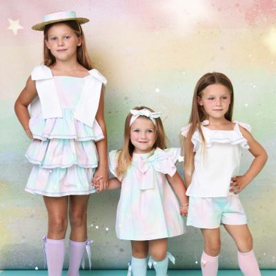 Picture of Rochy Girls Sara Ruffle Top & Shorts Set - Pastel Multi
