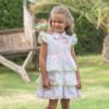 Picture of Rochy Girls Sara Ruffle Dress - White Multi Trim