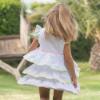 Picture of Rochy Girls Sara Ruffle Dress - White Multi Trim