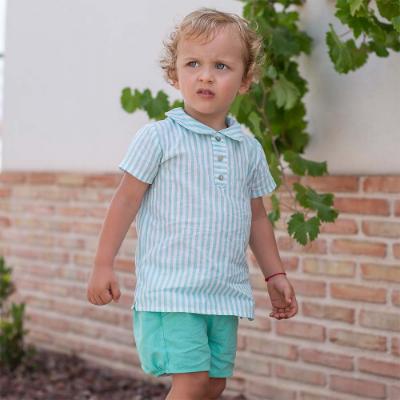 Picture of Rochy Baby Boys Sara Stripe Shirt & Shorts Set - Green 