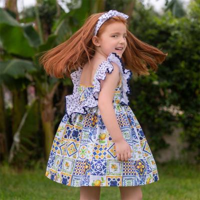 Picture of Rochy Girls Inma A Line Ruffle Dress - Navy