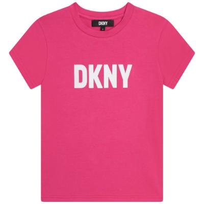 Picture of DKNY Kids Girls Classic logo T-shirt - Fuchsia Pink