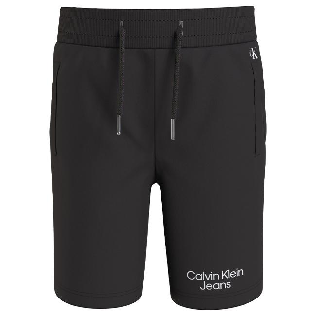 Picture of Calvin Klein Boys Stack Logo Jersey Shorts - Black