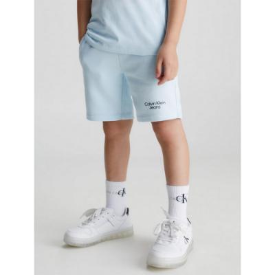 Picture of Calvin Klein Boys Stack Logo Jersey Shorts - Blue