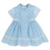Picture of Sarah Louise Girls Traditional Double Breasted Dress - Blue & White