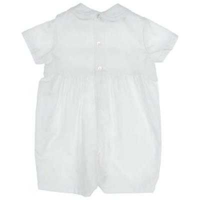 Picture of Sarah Louise Boys Smocked Romper - White