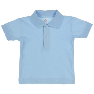 Picture of Rapife Boy Cotton Jersey Short Sleeve Polo Top - Pale Blue