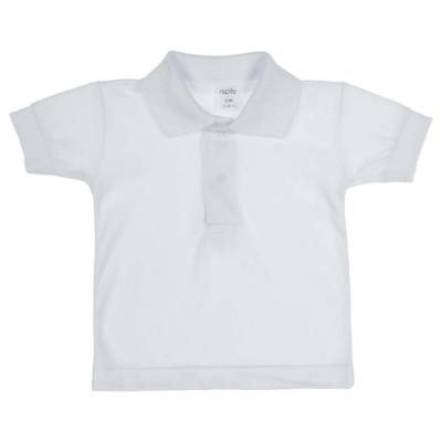 Picture of Rapife Boy Cotton Jersey Short Sleeve Polo Top - White