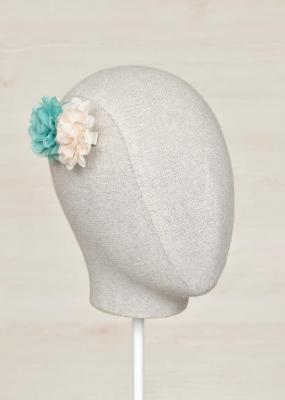 Picture of Abel & Lula Girls Combined Flower Hair Clip - Ivory Green 