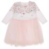 Picture of Sofija Pola Floral Bodice Tulle Dress - White Pink