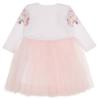 Picture of Sofija Pola Floral Bodice Tulle Dress - White Pink