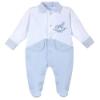 Picture of Sofija Nico Front Opening Rocking Horse Babygrow - White Blue