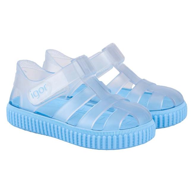 Picture of Igor Nico Cristal  Jelly Sandal - Celeste Blue 