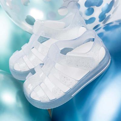 Picture of Igor Star Glitter Jelly Sandal - Cr Transparent White