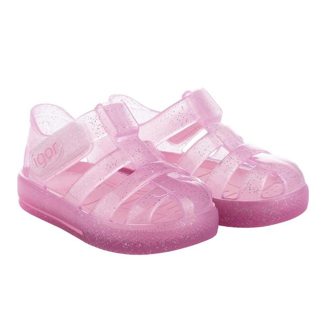 Picture of Igor Star Glitter Jelly Sandal - Cr Rosa Pink