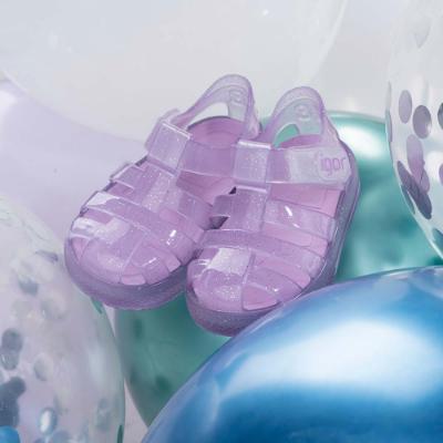 Picture of Igor Star Glitter Jelly Sandal - Cr Lilac 
