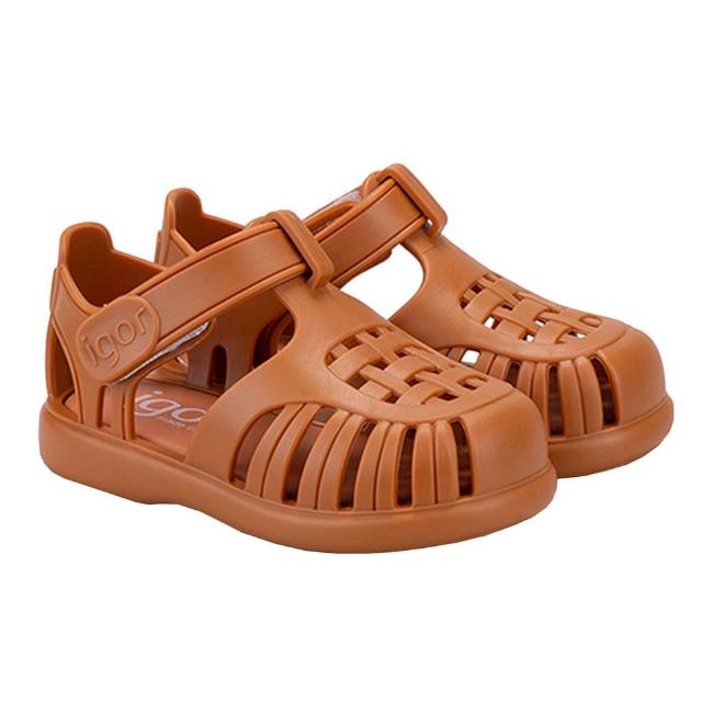 Picture of Igor Tobby Solid Colour Jelly Sandal - Caramel 