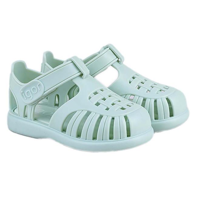 Picture of Igor Tobby Solid Colour Jelly Sandal - Mint Green