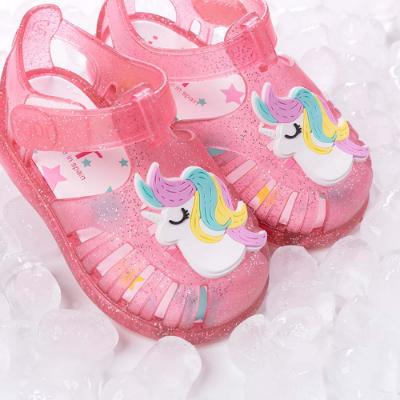 Picture of Igor Tobby Glitter Unicorn Jelly Sandal -Fuchsia Pink
