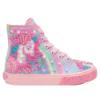 Picture of Lelli Kelly Unicorn Mid Canvas Boot With Inside Zip - Pink Multi Fantasia 