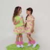 Picture of Daga Girls Lemon Power Applique Top & Skort Set - Lime Pink