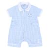 Picture of Blues Baby Boys Front Opening Seersucker Rocking Horse Shortie - Pale Blue 