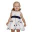 Picture of Abel & Lula Girls Embroidered Organza Dress - White Navy