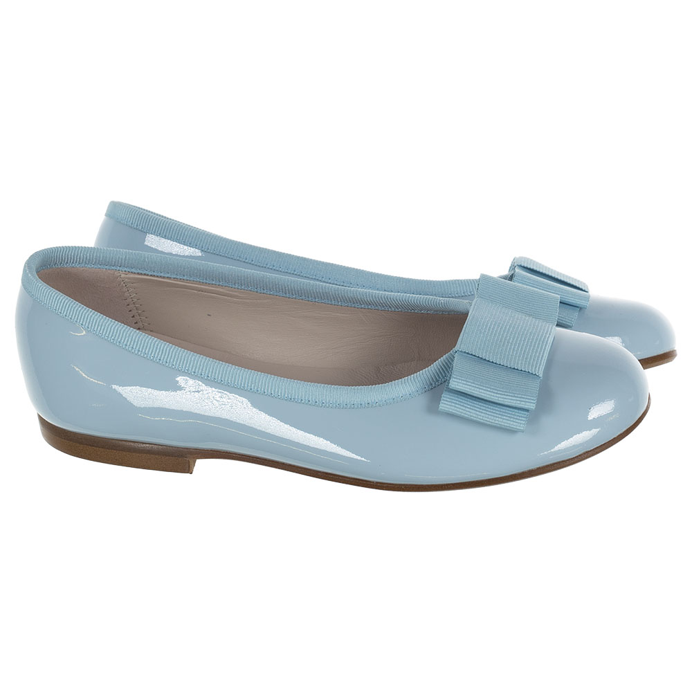 Panache Girls Ballerina Bow Pump - Pale Blue Patent. Children's ...