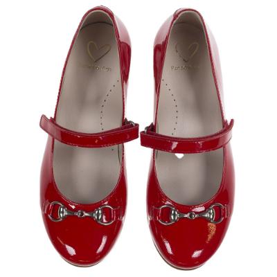 Picture of Panache Girls Snaffle Mary Jane Shoe - Red Patent