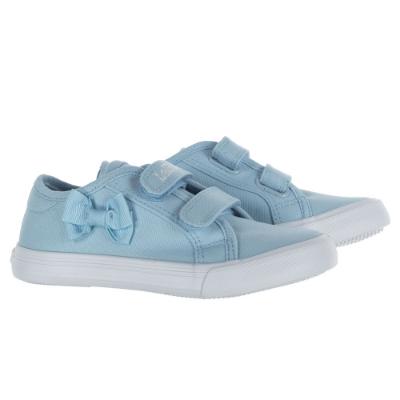 Picture of Lelli Kelly Girls Lily Canvas Pump With Bow - Light Blue