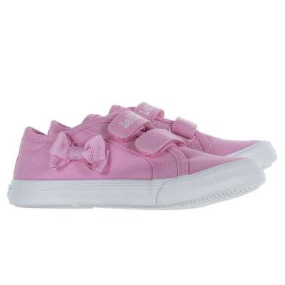 Picture of Lelli Kelly Girls Lily Canvas Pump With Bow - Rosa Pink