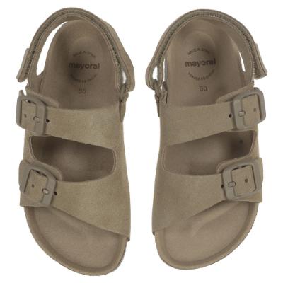 Picture of Mayoral Boys Easy On Suede Leather Sandals - Beige 
