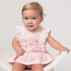 Picture of Caramelo Kids Toddler Girls Smocked Heart Floral Jampant Set - Pink