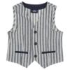 Picture of iDo Boys Smart Stripe Linen Waistcoat - Blue 