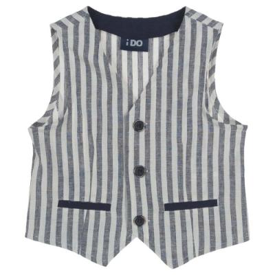 Picture of iDo Boys Smart Stripe Linen Waistcoat - Blue 