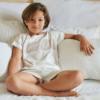 Picture of Rapife Boys  Stripe Panel Top & Stripe Shorts Set - Beige 