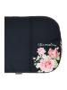 Picture of Monnalisa Leclerc Floral Footmuff - Black