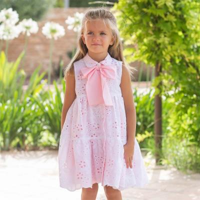 Picture of Rochy Girls Lyly Loose Fitting Lace Dress - Pink White