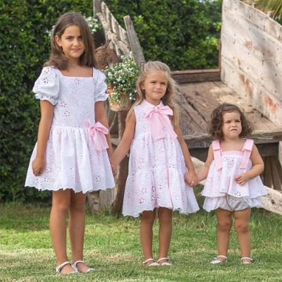 Picture of Rochy Girls Lyly Loose Fitting Lace Dress - Pink White