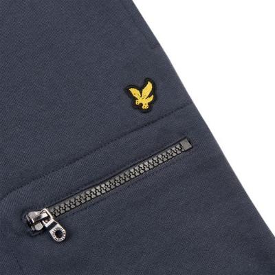 Picture of Lyle & Scott Junior Boys Zip Pocket Sweat Short - Ebony Blue