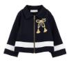 Picture of Monnalisa Girls Nautical Jersey Jacket - Navy
