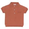 Picture of Wedoble Baby Boy Fine Knit Polo & Shorts Set - Terracotta 