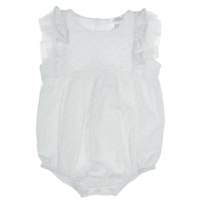 Picture of Deolinda Baby Girls Camomille Broderie & Tulle Romper - White